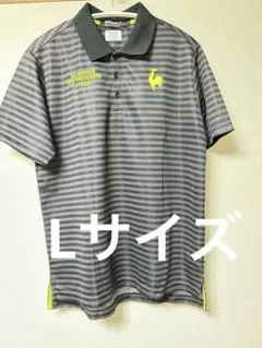 le coq sportif ゴルフポロシャツ Lサイズ　グレー/イエローのサムネイル
