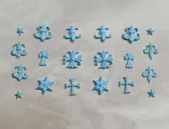 ネイルパーツ クロス 十字架 水色