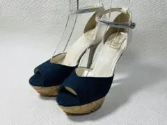 MH80◆一度使用◆R&E ハイヒールセパレートストラップサンダル 23.0