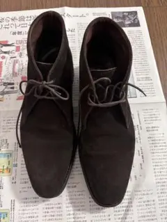 Loake PIMLICO スエードチャッカブーツ UK7F英国製ダークブラウンのサムネイル