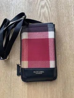 BLUE LABEL チェック柄 スマホショルダーバッグ
