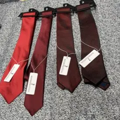 【お得】ネクタイ　派手　赤　系　4本セット