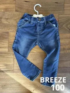 ブリーズ　ストレートデニムパンツ　ブルー