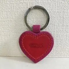 コーチ　COACH　ハート型　キーホルダー　キーリング　レッド