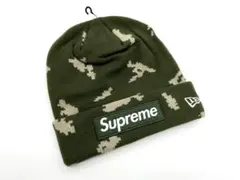 新品/送料無料 SUPREME x New Era Box ロゴ ビーニー 迷彩