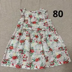 H&M 花柄ワンピース 9-12M 80サイズ