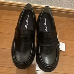 しまむら　スニーカーローファー ブラック Lサイズのサムネイル