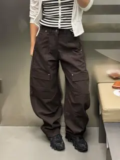 新品 OIL FADE CARGO PANTS カーゴパンツ ブラック ブラウン - メルカリ