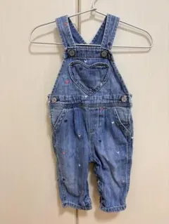 デニムオーバーオール ハートポケット 6-12m サロペット