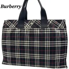 BURBERRY BLUE LABEL トートバッグ ノヴァチェック ブラックのサムネイル