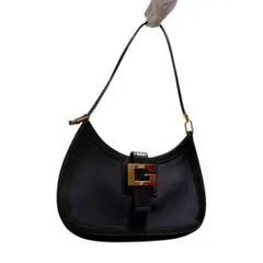 グッチ GUCCI キャンバス ロゴ ショルダーバッグ ブラック