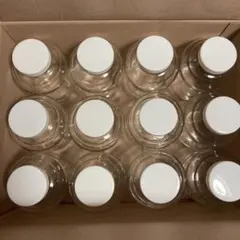 ガラス瓶 12本セット 白キャップ