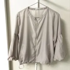 【お値下げ】ハニーズ　シアープルゾン袖バルーン　グレージュのサムネイル
