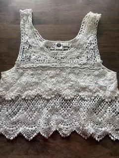 ROXY アイボリー レースキャミソール