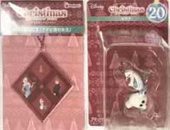 2個♪ ディズニー クリスマスオーナメントくじ　オラフ　アナと雪の女王　①