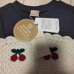 petit main チェリー柄 ワンピース