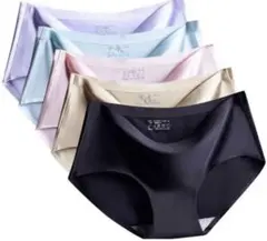 肌に優しい Lサイズ5枚セットレディース ショーツ 下着無地 シームレスショーツ