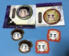 煉獄杏寿郎　悲鳴嶼行冥　鬼滅の刃　プチ缶バッジ　フレークシール　鬼滅の刃原画展