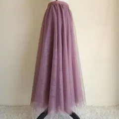 フィフス　チュールロングスカート　ダスティーピンクのサムネイル