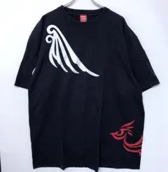 Habu Box 古着 和柄 トライバル 波布蛇箱 ロゴ プリント Tシャツ