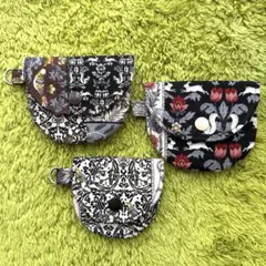 ♡ハンドメイド♡ 花柄パッチワーク ミニポーチ　コインケース 3点セット
