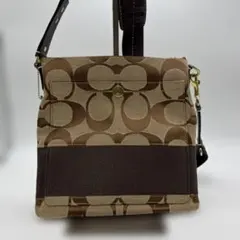 COACH コーチ シグネチャー ショルダーバッグ ブラウン 茶
