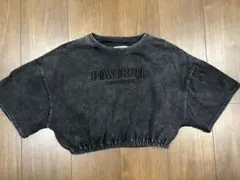 Rafraf ロゴ刺繍 Tシャツ ブラック