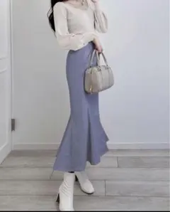 ハイウエストマーメイドツイルスカート