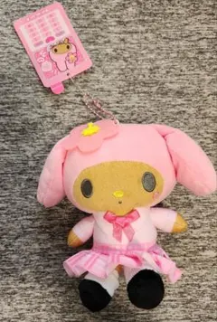 黒ギャル マイメロディ 女子高生ぬいぐるみキーホルダー ハイビスカス