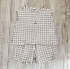 バースデイ　コトリの木馬刺繍のセットアップ100cm