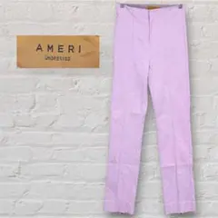 AMERI UNDRESSED アメリ スリムパンツ ピンク センタープレスのサムネイル