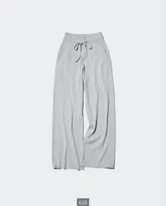 UNIQLO ユニクロ　ウォッシャブルニットリブパンツ　グレー　Lサイズ