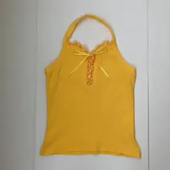 【新品】【未使用】キャミソール タンクトップ イエロー リゾート