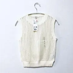 UNIQLO ニット　ベスト Sサイズ メッシュベストのサムネイル