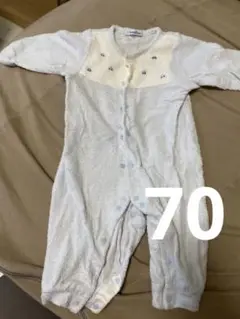 familiar 水色ロンパース 70