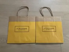 匿名配送　未使用大きめ ロクシタン ショッパー 紙袋 ギフト袋 2枚セット