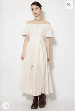 rienda MA-1オフショルフレアワンピース