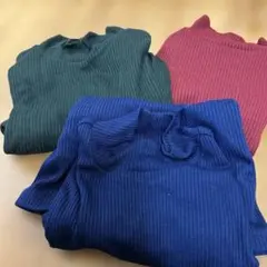 リブ編み長袖セーター3色セットUNIQLO サイズM