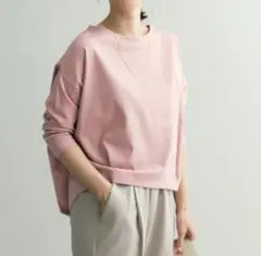 アーバンリサーチドアーズ コットンバックタック7分袖プルオーバー