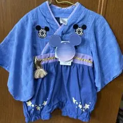 ミッキーマウス 甚平 70サイズ 青