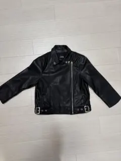 ZARA フェイクレザー ライダースジャケット　116サイズのサムネイル