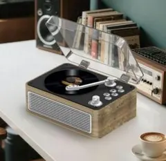 CDプレーヤー 木目調 Bluetooth お洒落