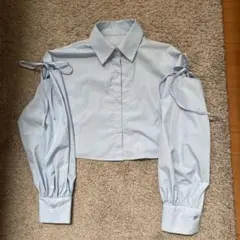 GRL ブルー 長袖シャツ