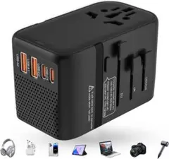 超小型 220Vから100V 変圧器 海外旅行用