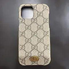 グッチ】GGスプリーム iPhone12mini ケース ベージュ - メルカリ