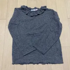 ZARA グレー フリル付き長袖カットソー 3-4歳