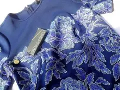 タダシショージ 半袖 ドレス ワンピース 花柄 レース ジャージー素材 11号のサムネイル