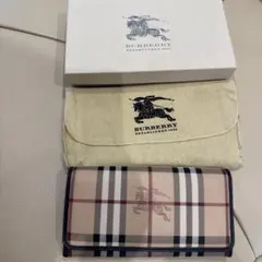 Burberry 長財布 チェック柄 箱・保存袋付き - メルカリ