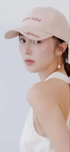 Lilybrown ピンクベージュキャップ Bonjour bébéのサムネイル