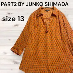 ジュンコシマダ part2 小花柄 チュニックブラウス 大きいサイズ
